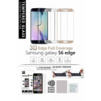 Tempered Glass  Samsung Galaxy S6 edge gold 3D full cover 0,2mm 